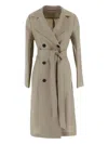 Tagliatore Linen Coat In Neutrals