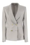Tagliatore Women Linen Double-breasted Blazer