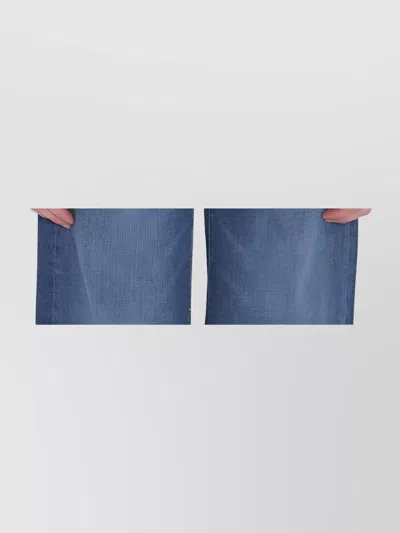 Tagliatore Linen Double-breasted Jacket Golden Buttons In Blue