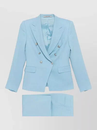 TAGLIATORE LINEN DOUBLE BREASTED SUIT JACKET