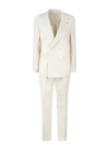 TAGLIATORE LINEN DOUBLE-BREASTED TAILORED SUIT