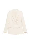 Tagliatore Linen Double-breasted Suit In White