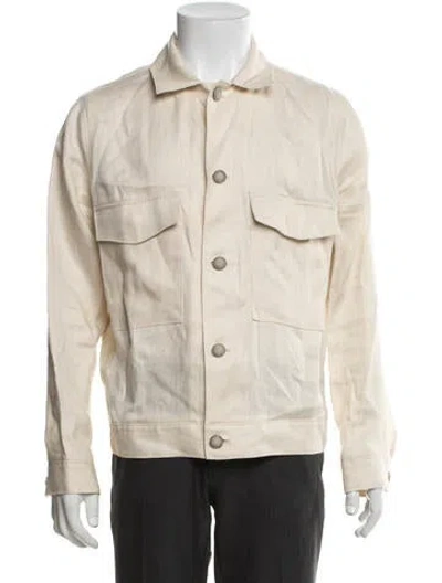 Pre-owned Tagliatore Linen Jacket In Neutrals