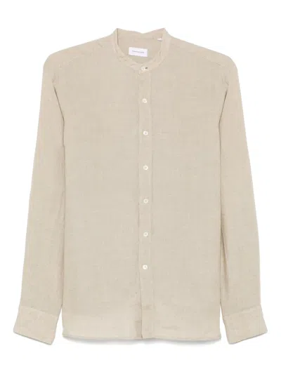 Tagliatore Linen Shirt In Neutral