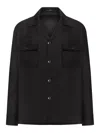 Tagliatore Linen Shirt In Black