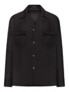 Tagliatore Linen Shirt In Negro