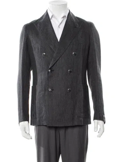 Pre-owned Tagliatore Linen Sport Coat In Gray