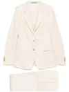 Tagliatore Tailored Suit With Blazer And Gold-tone Buttons In Neutrals