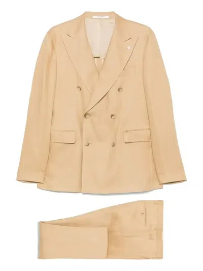 Tagliatore Linen Suit In Neutrals