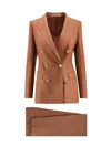 Shop Tagliatore Linen Tailleur With Metal Buttons