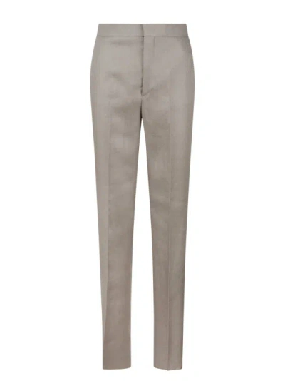 Tagliatore Linen Tailored Trousers In Grey