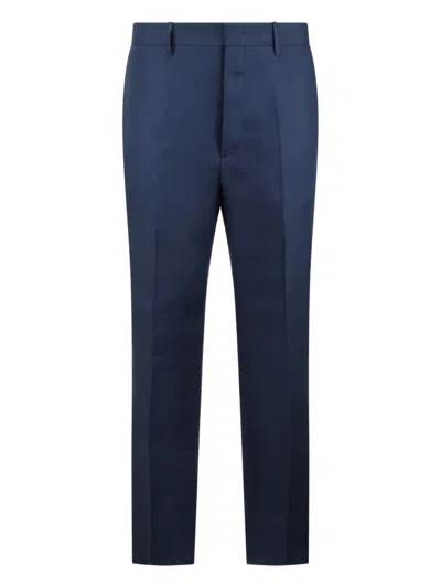 Tagliatore Over Fit Pure Linen Trousers In Blue