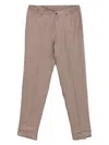 Tagliatore Linen Trousers In Brown