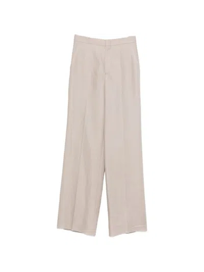 Tagliatore Linen Trousers In Sand