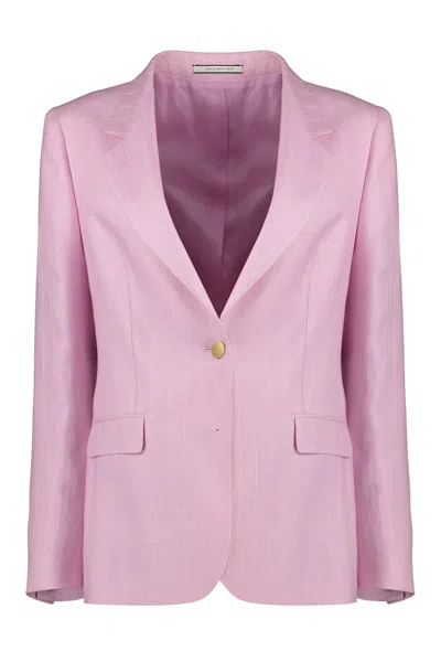Tagliatore Linen Two-pieces Suit In Pink