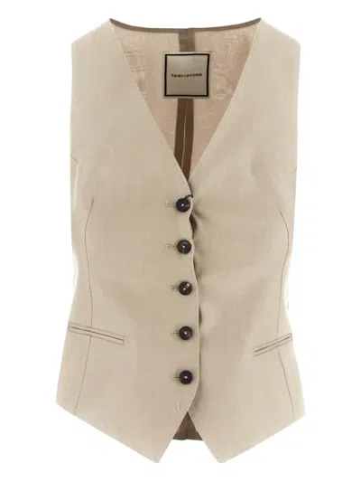 TAGLIATORE LINEN WAISTCOAT