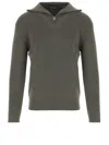 Tagliatore Ribbed Zip-neck Sweater In Gray