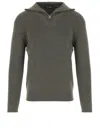 Tagliatore Ribbed Zip-neck Sweater In Gray