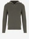 Tagliatore Ribbed Zip-neck Sweater In Green