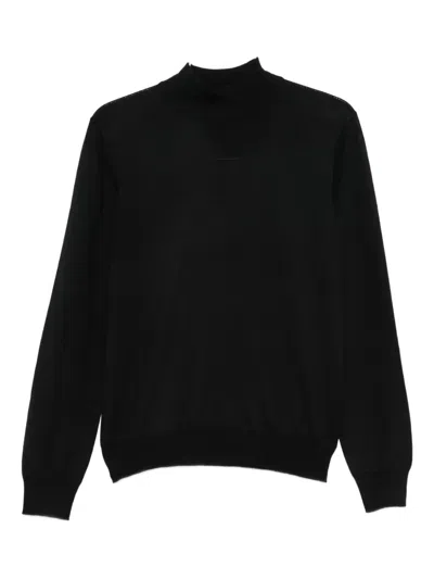 Tagliatore High-neck Long-sleeve Jumper In Black