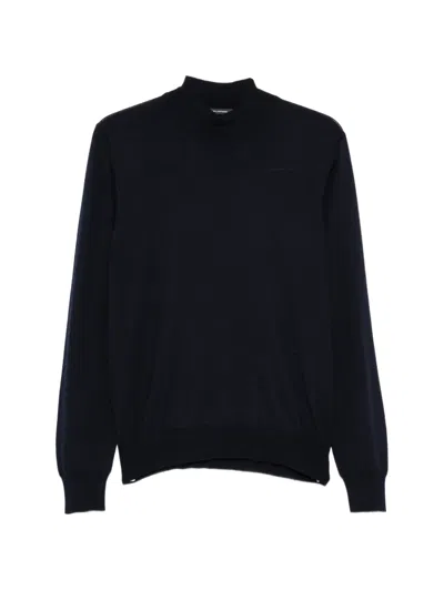 Tagliatore Lionel High-neck Sweater In Blue