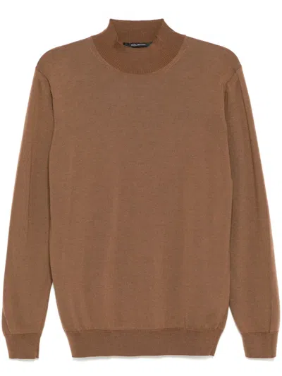 Tagliatore Lionel Sweater In Brown