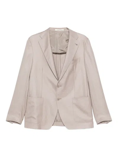 Tagliatore Logo-detail Blazer In Neutral