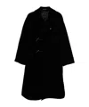 Tagliatore Logo Plaque Long Sleeved Coat In Black