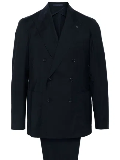 Tagliatore Logo-plaque Suit In Blue