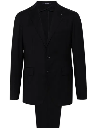 Tagliatore Logo-plaque Suit In Blue