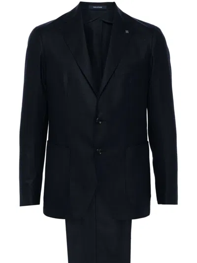 Tagliatore Logo-plaque Suit In Blue