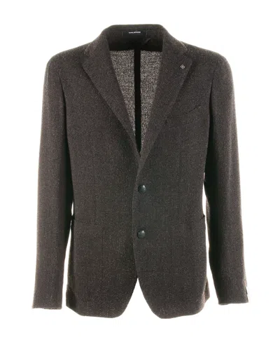 Tagliatore Logo Suit Jacket In Black