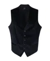 Tagliatore Button-fastening Sleeveless Waistcoat In Black