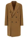 Tagliatore Double-breasted Londra Coat Featuring Pockets In Brown