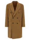 Tagliatore Double-breasted Londra Coat Featuring Pockets In Brown