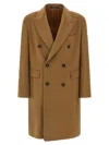 Tagliatore Double-breasted Londra Coat Featuring Pockets In Neutral