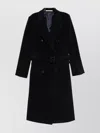 Tagliatore Long Belted Double-breasted Wool Coat In Pink