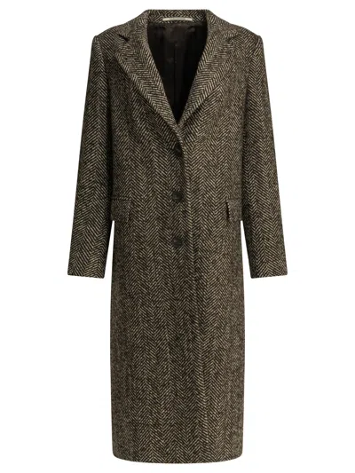 Tagliatore Long Coat "amanda" In Brown