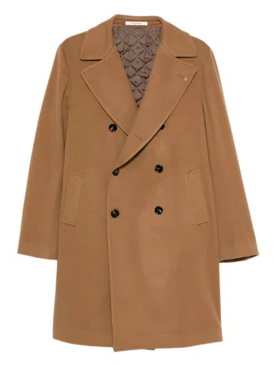 TAGLIATORE Long coat in virgin wool and cashmere blend TAGLIATORE