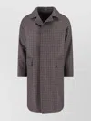 Tagliatore Houndstooth Pattern Jacket With Structured Collar And Flap Pockets In Gray