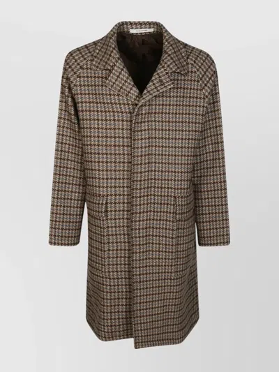 Tagliatore Houndstooth-pattern Button-down Coat In M1262