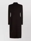 Tagliatore Long Length Double-breasted Coat With Button Detailing In Black