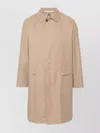 Tagliatore Long Length Trench Coat With Side Pockets In Brown