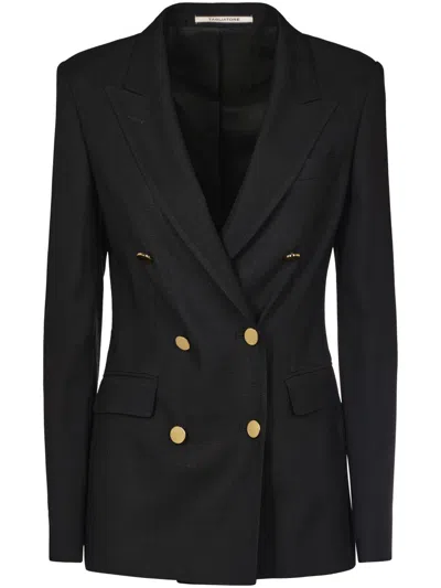 Tagliatore Long Mod Coat In Black