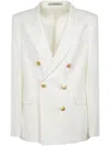 Tagliatore Long Mod Coat In White