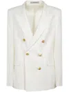 Tagliatore Long Mod Coat In White