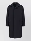Tagliatore Straight Cut Coat With Concealed Button Placket In Black