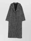 Tagliatore Black Chevron Wool Blend Amanda Coat In Gray