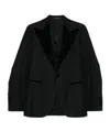 Tagliatore Tailored Black Suit With Satin Lapel In Black