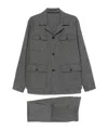 Tagliatore Long Sleeve Blazer And Belt Loop Pants Set